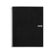 Miquelrius 8.5 X11 Kablolu Defter, 6-konu, Kolej Kareli, Siyah Çok Renkli