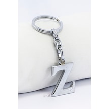 Gümüş Renkli Küçük Metal Z Harfi Anahtarlık / Harfli Çanta Süsü