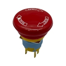 Acil Stop Butonu Kalıcı On/of 16 Mm Kırmızı 2nc Kontaklı