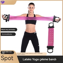 Jian Fan Yeni Lateks Yoga Ralli Kemeri Fiziki Ekipmanlar Açık Pembe