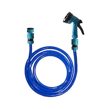 Plasyay Düz Sulama ve Yıkama Hortumu ve Gül Başlıklı Set 10 Metre