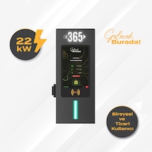 E 365 Ac Duvar Tip 10 İnç Ekranlı Mıd Sayaçlı Tek Soketli Rfıd 22 Kw Sarj İstasyonu