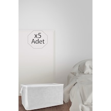 5 Adet Maxi Boy Tela Kumaş Yastık Kıyafet Hurcu 75x40x40 Cm Beyaz