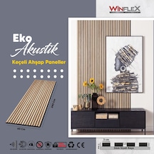 Winflex Eko Keçeli Akustik Ahşap Paneli-safir Meşe 60x240cm .