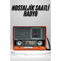 Nostaljik Vintage Radyo Taşınabilir Bluetooth Bağlantılı Hoparlör Radyo
