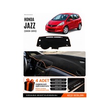Honda Jazz 2009-2013 Uyumlu Torpido Örtüsü, Torpido Kılıfı - Siyah-kahverengi - Ho017