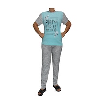 Kadın Pijama Takımı Okey Ladies Baskılı (555211375) Çok Renkli