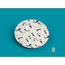 58 Mm Buton Rozet İğneli Çanta Kıyafet Rozeti Yoga Yapan Kedi Çok Renkli