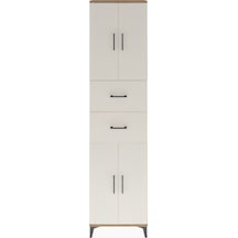 Arges Dolap 5 Raflı 2 Çekmeceli 4 Kapaklı 60x30x243 Çam-aytaşı Çam