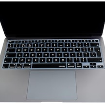 Uk İngilizce Klavye Koruyucu Macbook Air A1932 A2179 A2337 M1 Uyumlu Avrupa İngilizce Iso Ters L Enter İnce Silikon Keyboard Cover Siyah Siyah