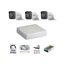 Hikvision 3 Kameralı Güvenlik Kamera Hazır Set
