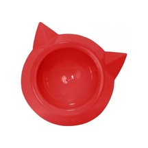 Plastik Tekli Kedi Mama Ve Su Kabı - Kırmızı