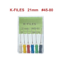 21mm/25mm/31mm 6 Adet/paket K Dosyaları Paslanmaz Çelik Diş Endodontik Aletler Diş Kök Kanal Dosyaları Araçları Işık Kırmızı Chına