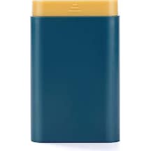 Sones 3 Adet Taşınabilir Mühürlü Hap Saklama Kutusu Bölmelere Ayrılmış Taşınabilir Mini Hap Kutusu Mavi