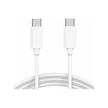 Apple İphone 15 Pro Max İçin Type-c - Type-c Kablo Beyaz İphone 15 Pro Max İle Uyumlu Kablo - Beyaz