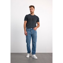 76082-70965 Erkek Tapered Fit Mıd Waıst Slim Leg Denim Pantolon 76082-70965 Buz Mavisi