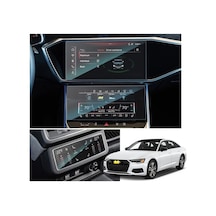 Audi A6 İle Uyumlu 2019-2024 Model Alt Üst Multimedya Ve Klima Kontrol 3 Parça 9h Nano Ekran Ko Standart