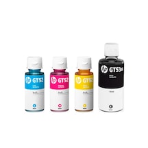 P Gt53 / Gt52  4 Renk Mürekkep Seti Siyah, Mavi, Kırmızı, Sarı - Smart Tank 515 530 615 / Ink Tank 315 415 Yazıcı Uyumlu