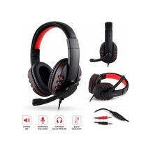 Pg-6960 Mikrofonlu Oyuncu Kulaklığı Stereo Ses Volume Ayarlı Kulaküstü Kablolu Pc Kulaklık Game Headphone 2 Metre Kablo Uzunluğu