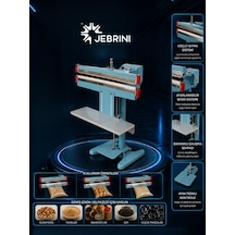 Jebrini Makina Çift Çeneli Pedallı Poşet Ağzı Yapıştırma Makinası 450 Mm Jmsf-450x2
