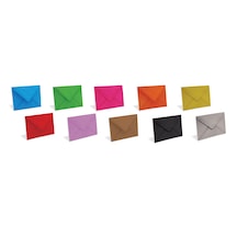 Renkli Davetiye Kartvizit Zarfı 7.5x11.5 Cm 90 Gr 1.hamur 50 Adet