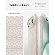 Air İle Uyumlu İnce Kılıf Air Hava Kanalı Teknolojisi Askeri Sınıf Koruma Natural Titanium Dokulu Yüzey Kapak - Acs09925