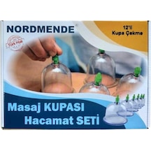 Nordmende 12 Li Masaj Kupası Hacamat Seti Vakumlu Çekme Aleti