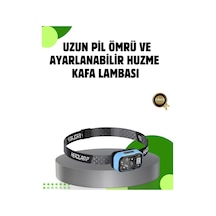 Hubrendy Tekno 53 Modlu Süper Parlak Led Kafa Lambası Type C Şarjlı Güç Göstergeli AÇIK GRİ KAHVE KARIŞIMI