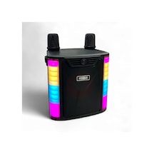 Rose Sp-614 Taşınabilir Şarjlı Bluetooth Karaoke Mikrofon Ve Hoparlör Seti - Siyah