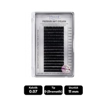 Misyul 0.07d Dramatik Kıvrım 11 Mm Soft Eyelash Doğal İpek Kirpik 16'lı