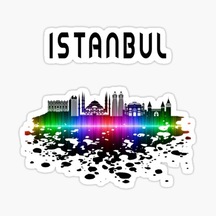 Istanbul Boğazı Renkli Sticker Araba Yapıştırma