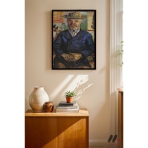 Van Gogh Erkek Portresi, Siyah Çerçeveli Duvar Tablosu - Sanatsever Hediyesi
