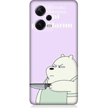 Xiaomi Redmi Note 12 Pro Plus Uyumlu Telefonumu Bırak Panda Desenli Silikon Kılıf