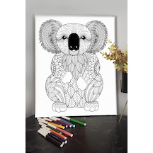Koala 2 40x30cm Çocuklar Için Özel Boyanabilir Tablo Mandala Tablo Kalem Hediyesi Yoktur.