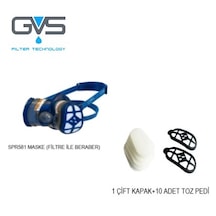 Gvs Spr581-spm420 Maske-filtre-toz Pedi Tarım İlaçlama Kombin Tam Koruma Set
