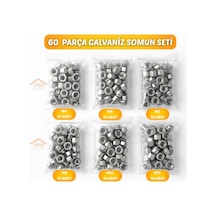 Vida Hane Galvanizli Somun Seti 60 Parça M4 M5 M6 M8 M10 M12 1
