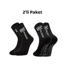 Hnc Sport 2'li Siyah Kaydırmaz Silikonlu Taban Nefes Alan Premium Futbol Fitness Koşu Sporcu Çorap