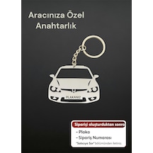 Plakanıza Özel Honda Civic Paslanmaz Çelik Anahtarlık