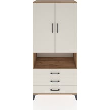 Hyperion Dolap 4 Raflı 3 Çekmeceli 2 Kapaklı 88x44x195 Çam-aytaşı Atlas Çam