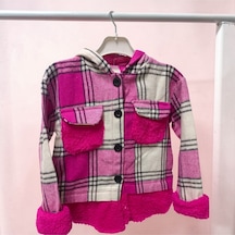 Flovmix Kapüşonlu Cepli Hırka Pembe