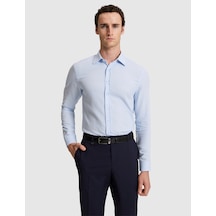 Pierre Cardin Erkek Açık Mavi Gömlek Desenli 50319944-vr003