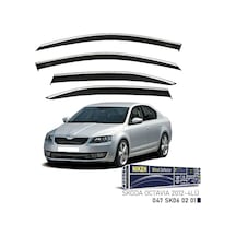 Niken Skoda Octavia 2012 Kromlu Cam Rüzgarlığı 4'lü - Ekolmaks