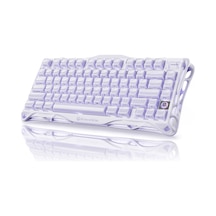 Gravastar Mercury K1 Rgb Kablosuz Mekanik Gaming Klavye, İngilizce Q, Lavender Purple