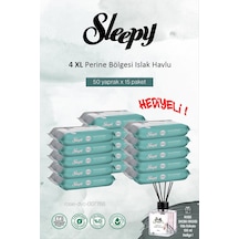 Sleepy Perine Bölgesi 15 Paket X 50'li 750 Yaprak Vücut Havlusu Ve Rosıe Tekli