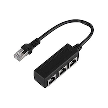 Rj45 Ethernet Splitter Adaptör 1 Erkek 3 Dişi Lan Çoklayıcı İnternet Paylaştırıcı Cat5 Cat6 Ağ Çoğaltıcı Router Modem Pc Laptop Network Bağlantı Çevirici Zr1225