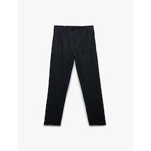 Koton Katlamalı Paça Beli Bağcıklı Düğmeli Esnek Slim Fit Pantolon Antrasit 6wam40082hw Antrasit