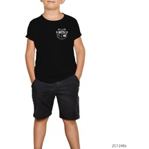 Bts Sheild Mini Logo Siyah Çocuk Tişört