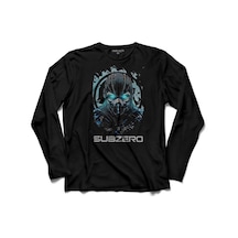 Mortal Kombat Sub Zero Logo Uzun Kollu Tişört Baskılı Çocuk T-shirt 001