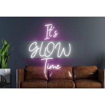 It's Glow Time Yazılı Neon Tabela Pembe