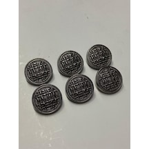 Trençkot Blazer Ceket Düğmesi Takımı Hasır Model Antrasit 5277151
